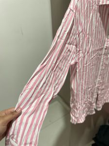 Stripped Pink Long Shirt