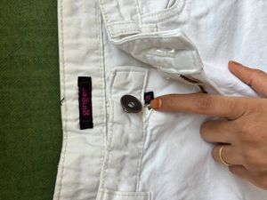 White Ripped Shorts- Size XS/S