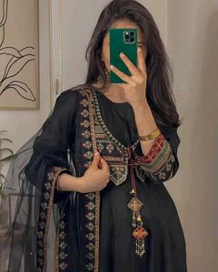 Anarkali CHANDERI Silk Gown