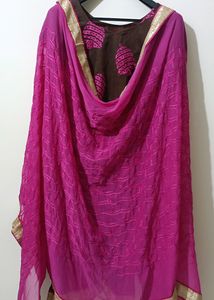 Pink 3 Pcs Kurti Set