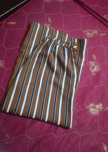 Striped Wide Leg Trousers
