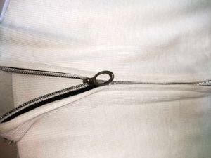 White Knit Zip-Up Polo