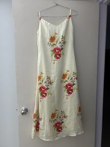 Satin floral dress