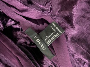 Forever 21 Velvet Purple Hot Short Midi Dress