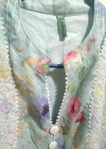Floral Print Aqua Blue Tunic
