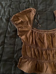 Bershka Ruched Crop Top