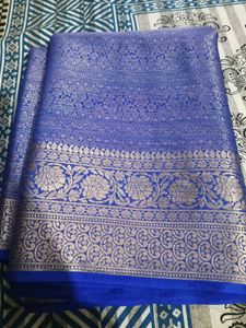 Elegant Blue Banarasi Saree