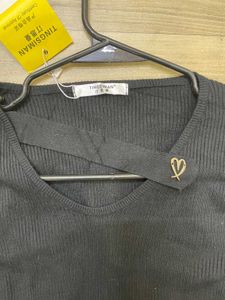 Asymmetrical Fringe Hem Top - Size XS/S