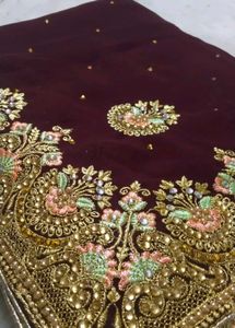 Kundan Work Saree .. Pretty Sare
