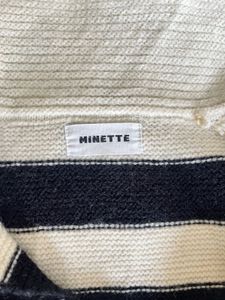 MINETTE Striped Polo Sweater