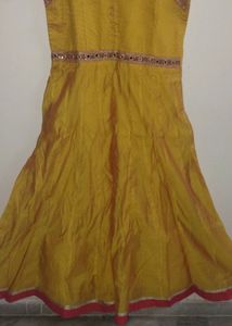 Golden Yellow Beautiful Anarkali Set