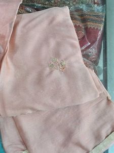 Peach Embroidered Salwar Kameez Suit