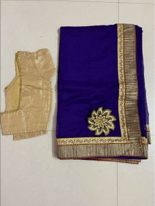 saree with stich blouse