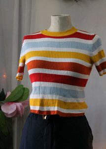 Striped Knit Top