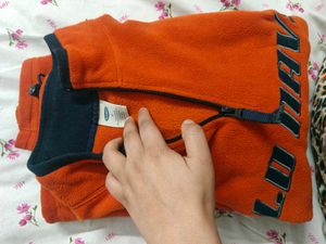 Orange Old Navy Fleece Pullover