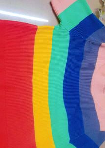 Price Drop!!! Rainbow Striped Knit Top