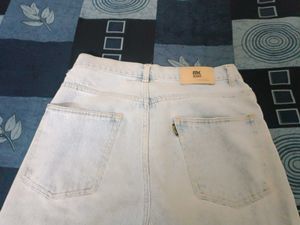 Sky Blue Fadded Wide Leg Jeans