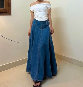 Long Denim Skirt