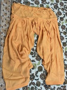 Elegant Orange Patiala Salwar Kameez