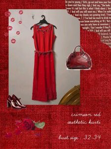 chinese cheongsam red kurti 🍒