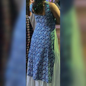 Stylish Blue Printed Kurti