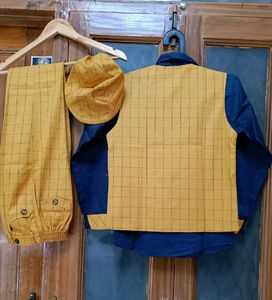 🇳🇿💫🔥Boys&#39; Yellow Checkered Outfit