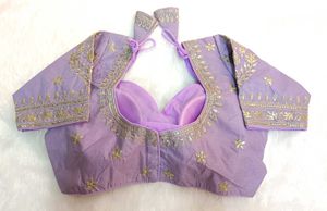 Embroidered Purple Blouse