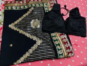 Party Wear Saree With Blouse