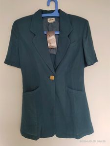 Vintage Teal Short Sleeve Blazer