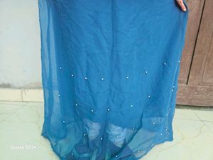 PEACOCK COLOUR LONG GOWN WOMEN