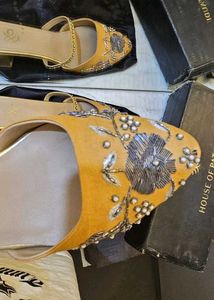 Mustard Yellow Embellished Heel.