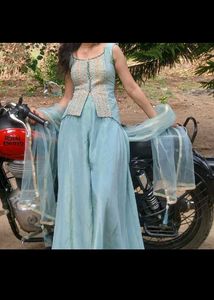 Elegant Blue Ethnic Set