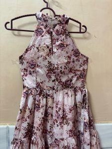 Floral Halter Neck Dress