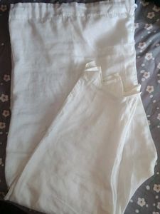 White Kurta pant Set 3pc