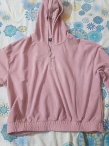 Korean Pink Hoodie With Zip
