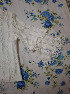 White Crochet Style Top
