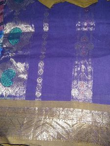 Elegant Purple & Gold Sari