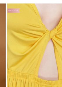 Yellow Cutout Jumpsuit