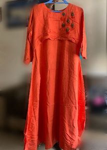 Elegant Orange Kurta