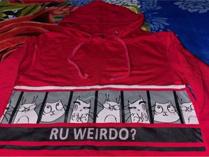 Red Crop Hoody