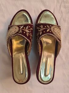 Ethnic Maroon Heels