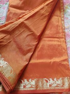 Silk Orange Saree