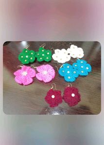 Cute Crochet Flower Earrings