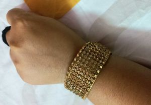 Sparkling Gold Tone Crystal Bangle Bracelet✨️