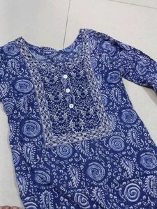 Blue Printed Kurta
