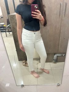 White Skinny High Waist Jeans