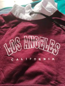 Maroon &amp; White Hoodie Condition Brand New