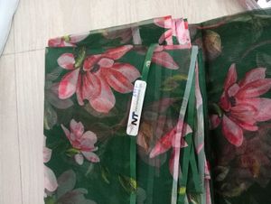 New Green Heavy Organza Saree