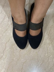 Black Formal Bellies- Wedge Heels