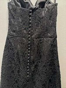Grey Strapless Lace Dress